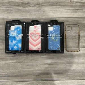 three wildflower iphone 11 cases and clear otterbox case